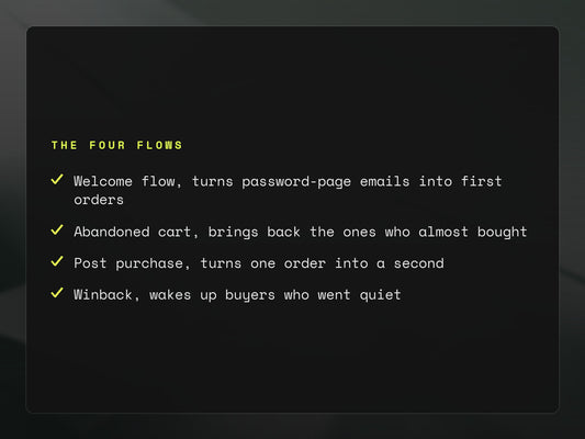 The four email flows