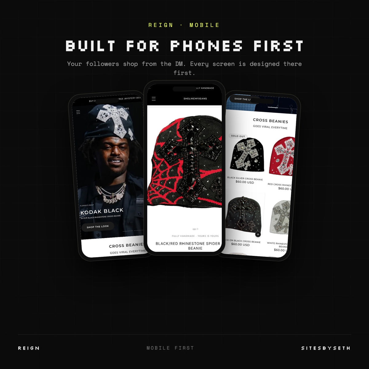 "Reign" SHOPIFY THEME — mobile