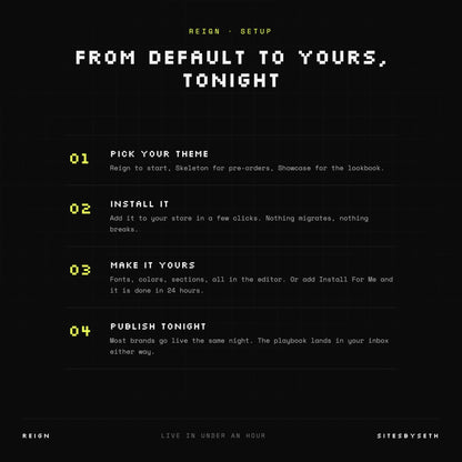 "Reign" SHOPIFY THEME — install